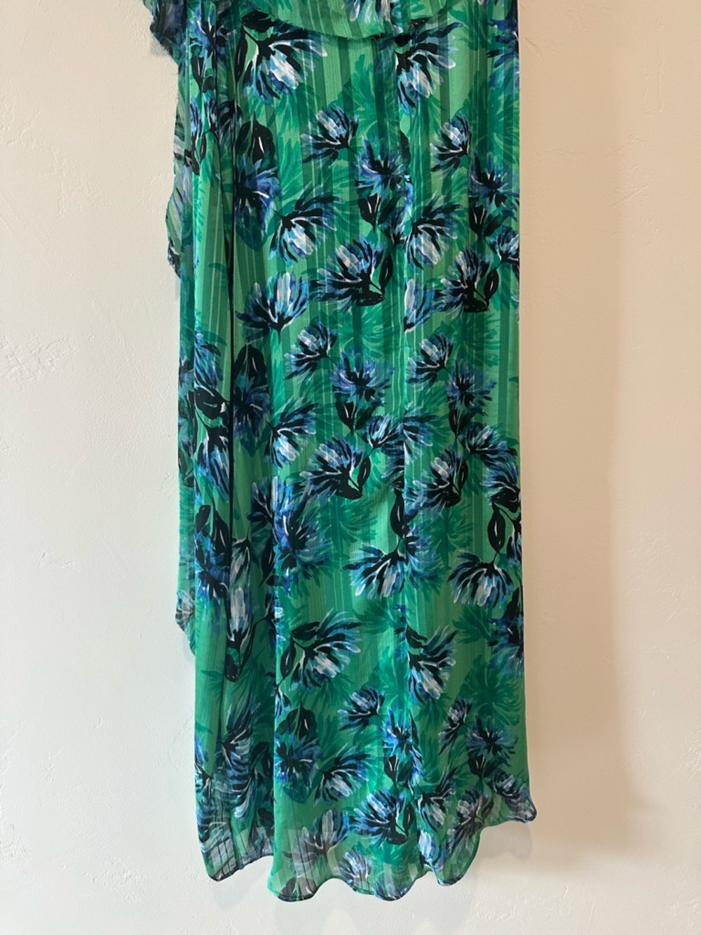 Banana Republic Green Floral Strapless Maxi Dress Size 2 - Picture 2 of 10